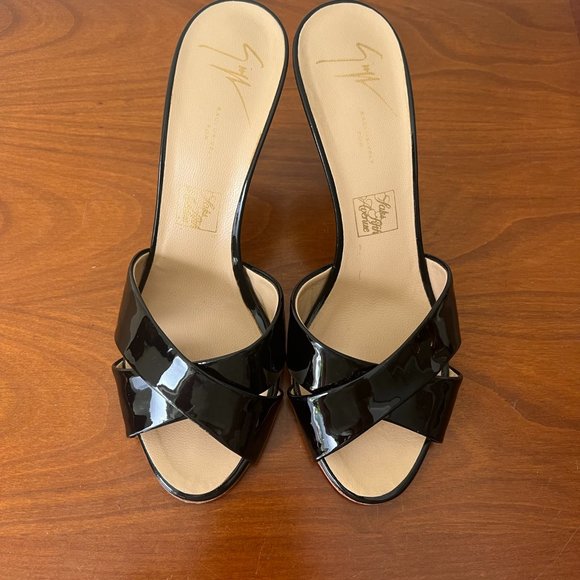 Giuseppe Zanotti for Saks Fifth Avenue Black Patent HeelsSize EU 36 1/2 - Picture 6 of 7